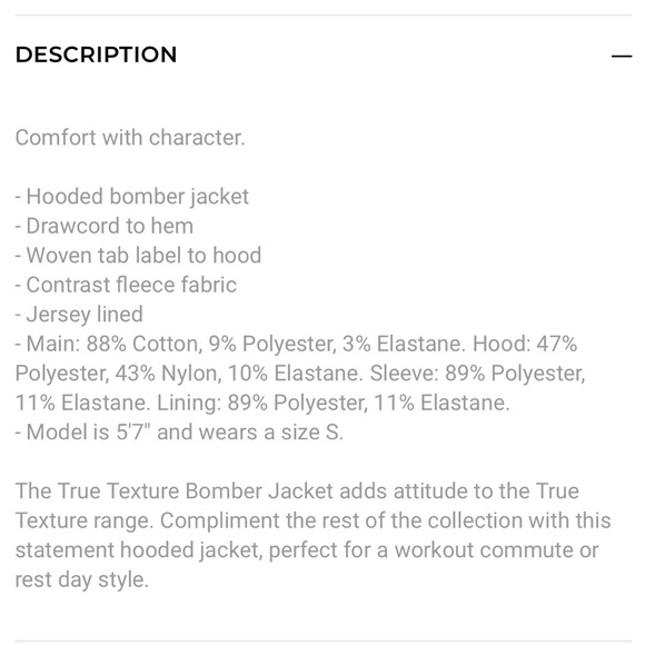 gymshark true texture bomber jacket - Picture 6 of 6